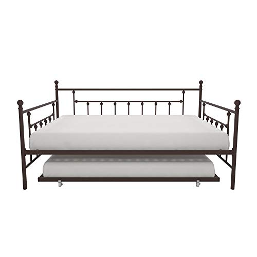 DHP Manila Queen Metal Full Size Trundle, Bronze Daybed