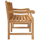 'vidaXL Garden Bench-150 cm-Teak Wood-Durable Outdoor Seating-Blends with Any Patio Decor-Easy Assembly Required