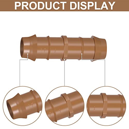 Outus 68 Pcs Drip Irrigation Fitting Kit 1/2 Inch Tubing Set, Switch, Tee, Coupling, Elbow and End Cap Plastic Plug, Drip Irrigation Connector for Compatible Drip or Sprinkler System