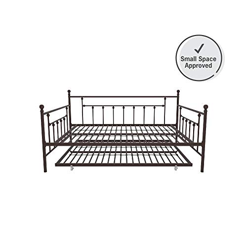 DHP Manila Queen Metal Full Size Trundle, Bronze Daybed