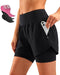 Women's Mountain Bike Shorts 3D Padded MTB Cycling Road Biking Shorts Zipper Pockets, Black, Medium