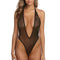 LAMORTY Bodysuit Sheer When Wet Swimsuit See Through Teddy Mesh Monokini Fishnet Teddy Black, Black, Large-X-Large