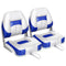 ErgoSeat Two Tone Low Back Folding Boat Seat,White/Blue,2pcs/pack