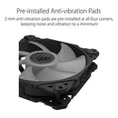 ASUS TUF Gaming TF120 ARGB Chassis Fan 3 Pack 3Pin Customizable LEDs, Advanced Fluid Dynamic Bearing, 120mm PWM Control, Anti-Vibration Pads, Double-Layer LED Array for Computer Case & Liquid Radiator