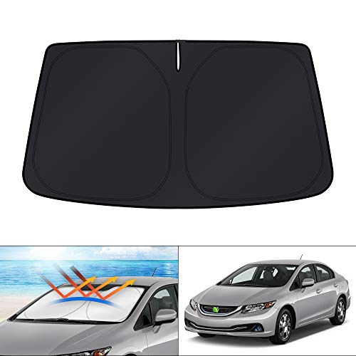KUST Custom Fit Windshield Sun Shade for Honda Civic 2012 2013 2014 2015 Sunshade Foldable Sun Visor Protector Blocks UV Rays Keep Your Car Cooler