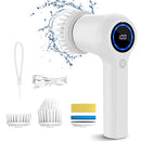 Electric Spin Scrubber Electric Cleaning Brush Cordless Power Scrubber with 4 Replaceable Brush Heads Handheld Power Shower Scrubber for Bathtub, Floor, Wall, Tile, Toilet, Window, Sink