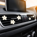 6 Pcs Daisy Flower Air Vent Clip Air Conditioning Outlet Clip Car Air Freshener Clip Charm Car Inter Decor Accessories (White,3 cm, 3.3 cm)