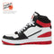 Avia 821 High Top Sneakers for Men, Indoor or Outdoor Mens Basketball Shoes, Size 7 to 16 Retro High Top Shoes Men or Women, Black/Red/White Trim, 12.5 Women/11 Men