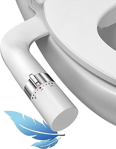 Toilet Bedette, Ultra-Slim Bidet Attachment for Toilet Dual Nozzle (Feminine/Posterior Wash) Hygienic Bidets for Existing Toilets, Adjustable Water Pressure Cold Water Sprayer Baday