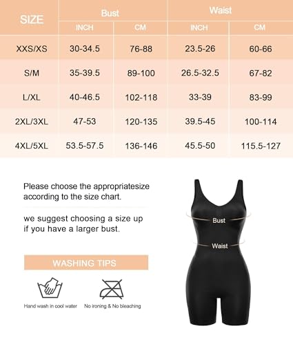  SHAPERX Womens Shaping Mid-Thigh Bodysuit Tummy Control  Shapewear Seamless Sculpting Body Shaper