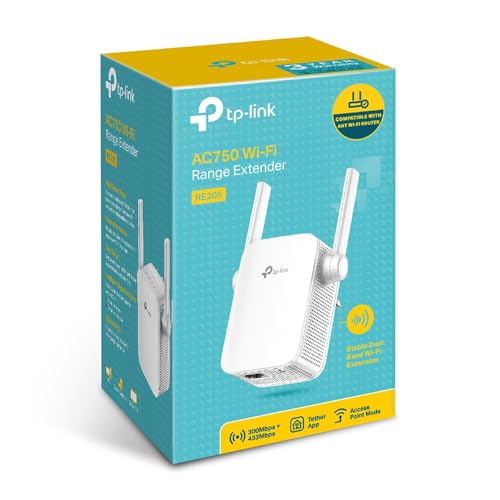 TP-Link AC750 Dual Band Wi-Fi Range Extender w/Fast Ethernet Port - OneMesh Supported (RE205) AU Version