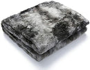 Faux Fur Throw Blanket ，Luxury Soft Plush Shaggy Fleece Blanket Warm Fluffy Blanket for Bed Couch Chair Fall Winter Spring Living Room (160x200cm) - Black