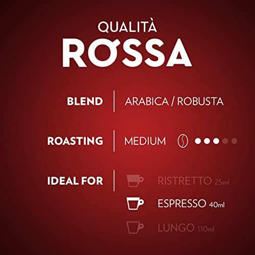 Lavazza Qualità Rossa Coffee Capsules - Compatible with Nespresso Machines - 100 Pods