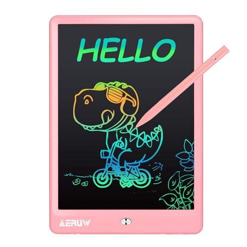 LCD Writing Tablet with Sleeve Case, LFragrant 10 Inch Electronic Graphics Drawing Pads, Drawing Board eWriter, Digital Handwriting Doodle Pad with Memory Lock for Kids Home School Office Red Red 10 Inch