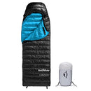 Naturehike Ultralight Goose Down Sleeping Bag 550 FP Rectangular Sleeping Bag Compact Portable 3 Season Sleeping Bag Weather Waterproof - Backpacking, Camping, Hiking, Traveling with Compression Sack