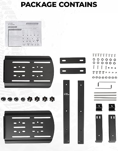 Rear Window Storage Panel Kit Compatible with Wrangler JL, Mounting Plate Kits for Recovery Traction Boards Mount Gas Can Mount