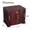 ZIWEIHUA Wooden Jewelry Box, Extra Large can be Fully Locked, Women with Mirror can Make Gifts