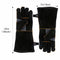 KIM YUAN Extreme Heat & Fire Resistant Gloves Leather with Kevlar Stitching,Mitts Perfect for Fireplace, Stove, Oven, Grill, Welding, BBQ, Mig, Pot Holder, Animal Handling