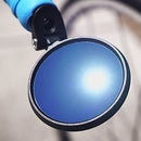 Venzo Bicycle Bike Accessories Handlebar End Mount Mirror Blue Lens 75% Anti-Glare Glass - Great for Road or Mountain Rear View - Right