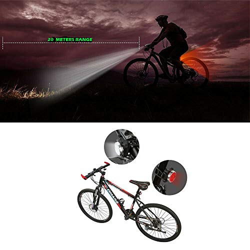 Waterproof Bicycle Bike Lights Front Rear Tail Light Lamp USB Rechargeable IPX4