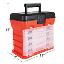 Stalwart 75-3182A 11" Rack System Tool Box with 4 Organizers