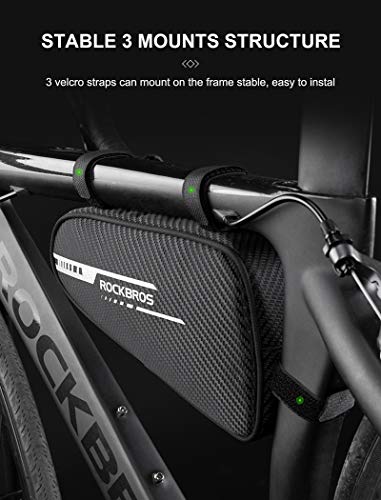 ROCKBROS Bike Bicycle Triangle Bag Bike Storage Bag Bicycle Frame Pouch Bag for MTB Road Bike Cycling Bike Accessories