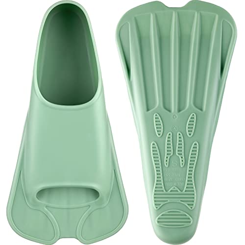 CAPAS Swim Training Fins Comfortable Silicone Lap Swimming Floating Flippers Short Blade Build Leg Strength