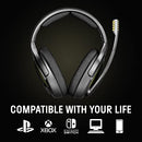 DROP + Sennheiser PC38X Gaming Headset — Noise-Cancelling Microphone with Over-Ear Open-Back Design, Velour Earpads, Compatible with PC, Gaming Consoles, and Mobile Devices, Black