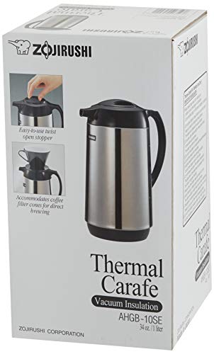 Zojirushi Thermal Serve Carafe, Made in Japan, 1.0 Liter, Polished Stainless Steel