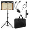 Music Sheet Stand Foldable and Adjustable with Stand Clip Light Carrying Bag Black
