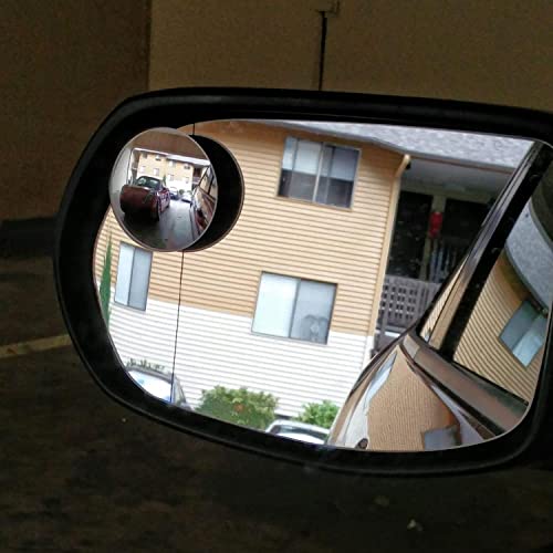 Ampper Blind Spot Mirror, 2" Round HD Glass Frameless Convex Rear View Mirror, Pack of 2