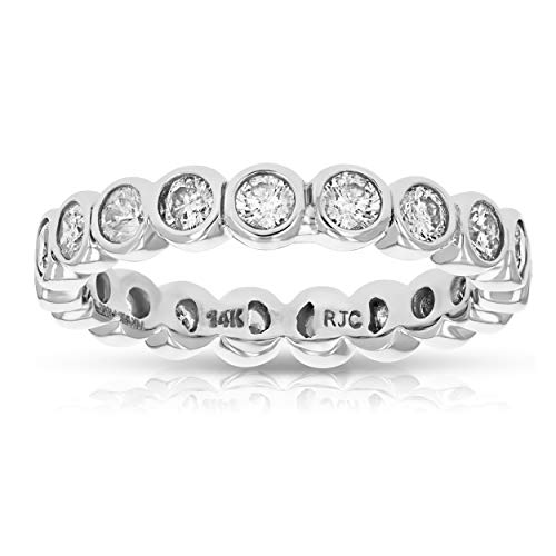 1.50 CT Diamond Eternity Ring 14K Gold Size 6