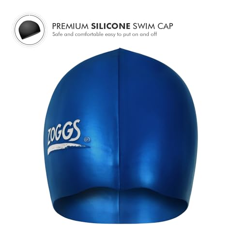 Zoggs Unisex Silicone Swimming Cap, Royal Blue, One Size UK