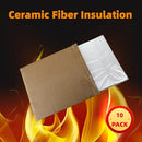 10 Pcs Ceramic Fiber Paper 1/8 x 11 x 12 Inches Insulation Gasket or Liner for Kiln High Temp Kiln Paper Microwave Ceramic Paper for DIY Stove Fireplace Glass Fusing Ceramic Paper 118mil