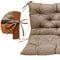 Bifqioy Porch Swing Cushion with Backrest and Ties 4'' Thicken Waterproof Swing Chair Seat Pad 2-3 Seater Patio Bench Replacement Cushion for Outdoor Garden Furniture (Khaki,60 * 40in)