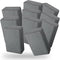 10 Pieces Yoga Blocks Eva Foam Blocks Supportive Yoga Brick Soft Non Slip Gymnastic Blocks Lightweight Dance Blocks for Stretching Yoga Accessories for Women Yoga, Pilates, Meditation (Gray)