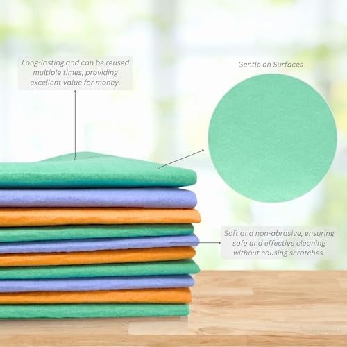 10 Pack Extra Large Original German Shammy Cloths Chamois Towels Super Absorbent for Pets, Parenting Tool Cleaning for Home and Commercial Use Wholesale Bulk Assorted