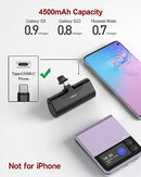 iWALK 4500mAh Small Portable Charger USB C Power Bank, Portable Phone Charger for Android, Compatible with Samsung Galaxy S23 Ultra/S22/Z Flip4/Note/Moto/LG/Google Pixel, Android Device, Black