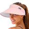 AutoWT Sun Visor Hat, Women's UPF 50+ UV Protection Wide Brim Visor Hat Sun Hat for Women Adjustable Cap for Summer, Outdoor Exercise, Camping Pink