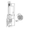 Decaura Brass Ceramic Disc Spindle Cartridge Faucet Valve Replacement Quarter Turn Tap Hot/Cold (2 pcs (Hot&Cold))