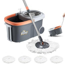 Mop and Bucket with Wringer Set Mops with Bucket for Floor Cleaning Wet and Dry Use Extended Handle & 4 Microfiber Mop Head for Hardwood Laminate Wood Tiles