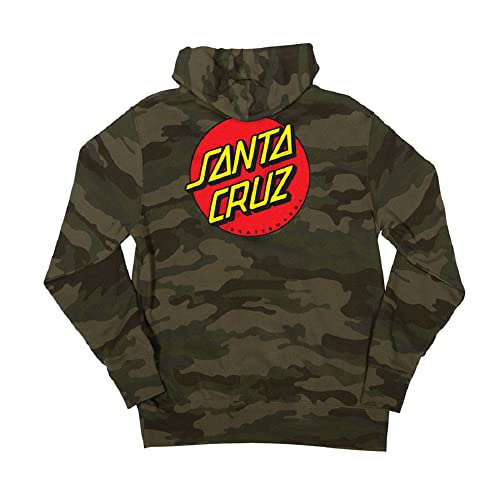 Santa Cruz Men's Classic Dot Heavyweight Hoody,X-Large,Forest Camo