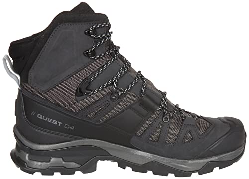 SALOMON Men's Quest 4 GTX High Rise Hiking Boots, Magnet/Black/Quarry, 7