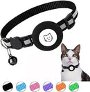 1 Pack Airtag Cat Collar, Reflective Airtag Cat Collar with Bell and Silicone Waterproof Airtag Holder Case Compatible with Apple Airtag, Breakaway Safety Buckle Collar for Cat Kitten Puppy (Black)