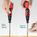 ORIA Electric Screwdriver, Cordless Precision Electric Screwdriver, 9 in 1 Mini Electric Screwdriver Set, Cordless Power Repair Tool Kits with 8 PCS Bits, Charging Cable, for Phones,Toys, PC - Red