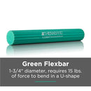 TheraBand FlexBar, Tennis Elbow Therapy Bar, Relieve Tendonitis Pain & Improve Grip Strength, Resistance Bar for Golfers Elbow & Tendonitis, Green, Medium, Intermediate