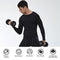 Men's Compression Shirts Longs Sleeve Workout Gym T-Shirt Running Tops Cool Dry Sports Base Layer Athletic Undershirts, Black*3, Large