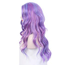 STfantasy Rainbow Wigs for Women Long Wave Natural Synthetic Wig Girl Cosplay Costume Party 23Inches (Rainbow Purple)