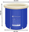 Portable Bathtub Foldable,Soaking Bath Tub with Freestanding Shower Stall,Eco-Friendly Adult Bathroom Foldable Tub for Small Space Hot Bath Ice Bath Spa Tub (29.5'' x 29.5'',Dark Blue)