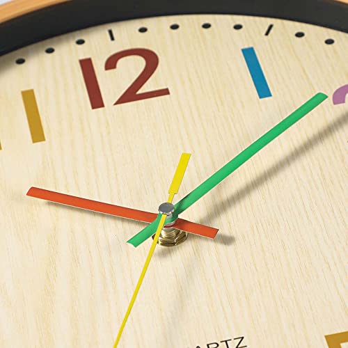 Silent Non-Ticking Wall Clock 12 inch Easy to Read, Battery Operated Quartz Modern Clock for Living Room Kitchen Bedroom Indoor Decor